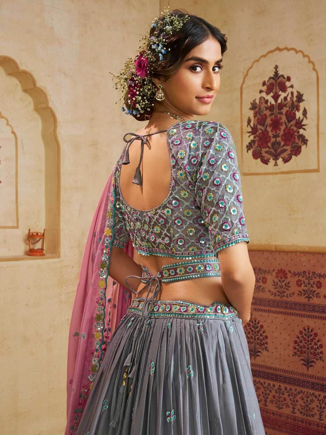 Silk Embroidered Lehenga Choli - MYLUXURY LANE ENTERPRISE